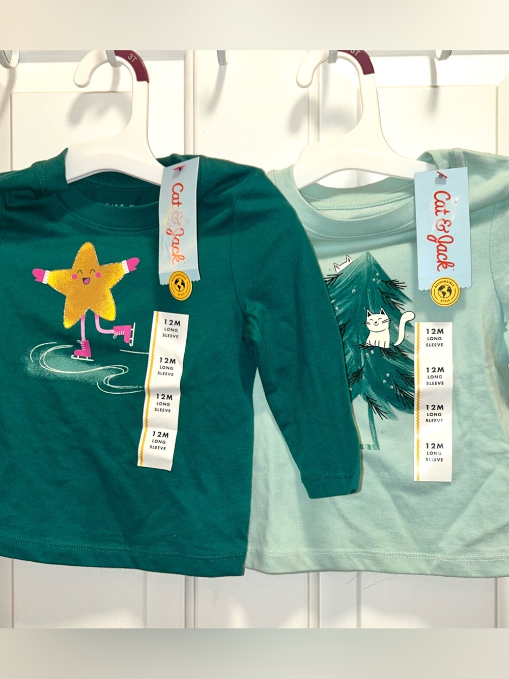 Toddler Girls' Long Sleeve Cat Tree Graphic T-Shirt - Cat & Jack Size 12 months
